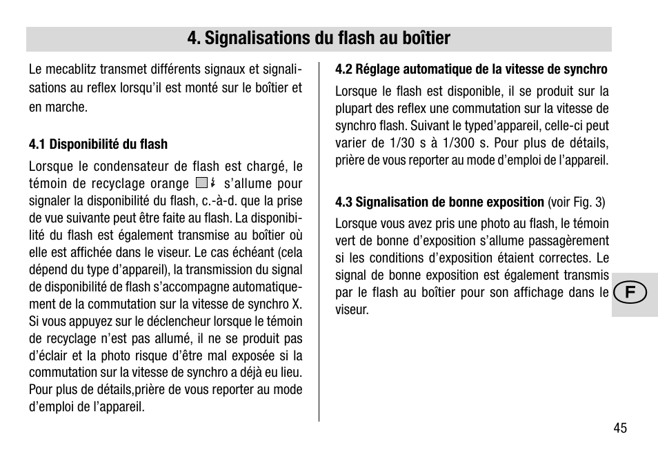 Metz MECABLITZ 28 AF-4 Minolta User Manual | Page 45 / 76