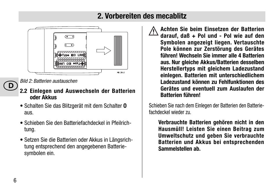 Metz MECABLITZ 28 AF-4 Minolta User Manual | Page 6 / 76