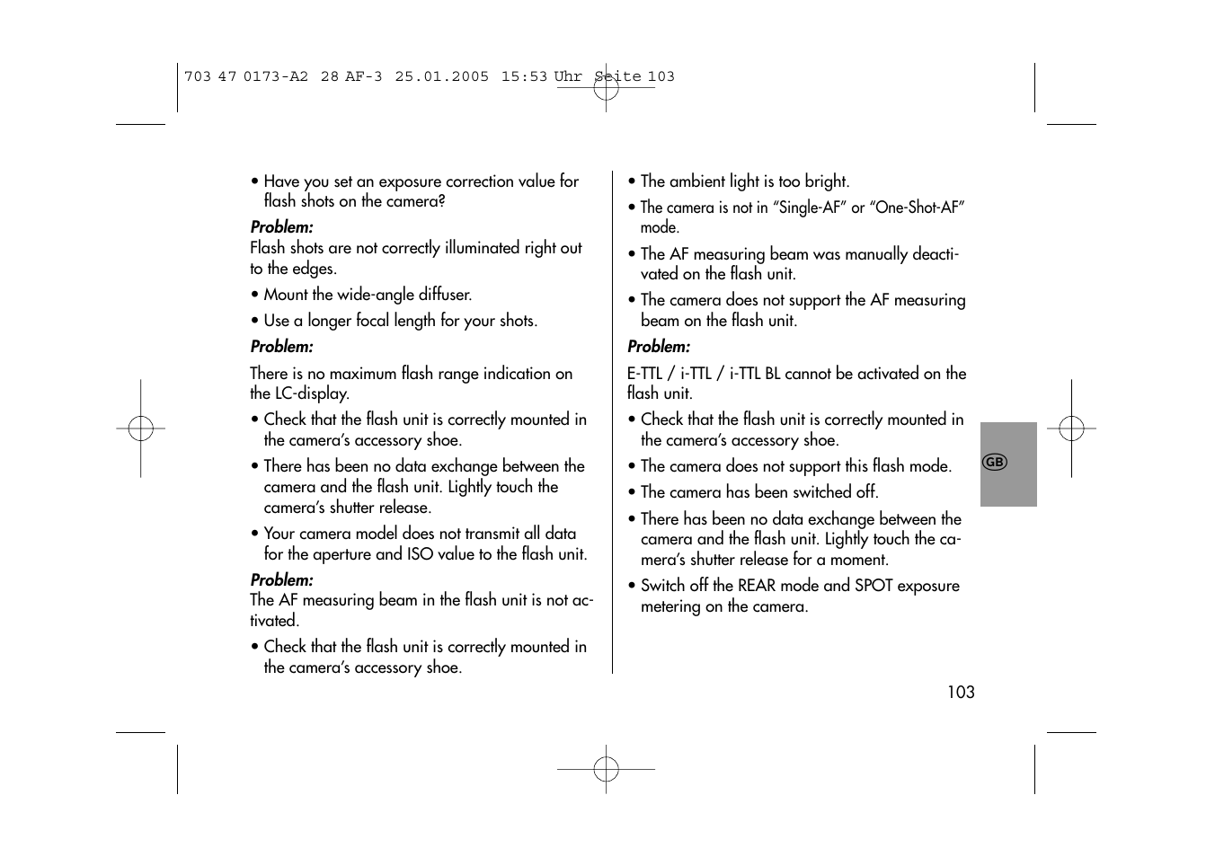 Metz MECABLITZ 28 AF-3 digital User Manual | Page 103 / 162