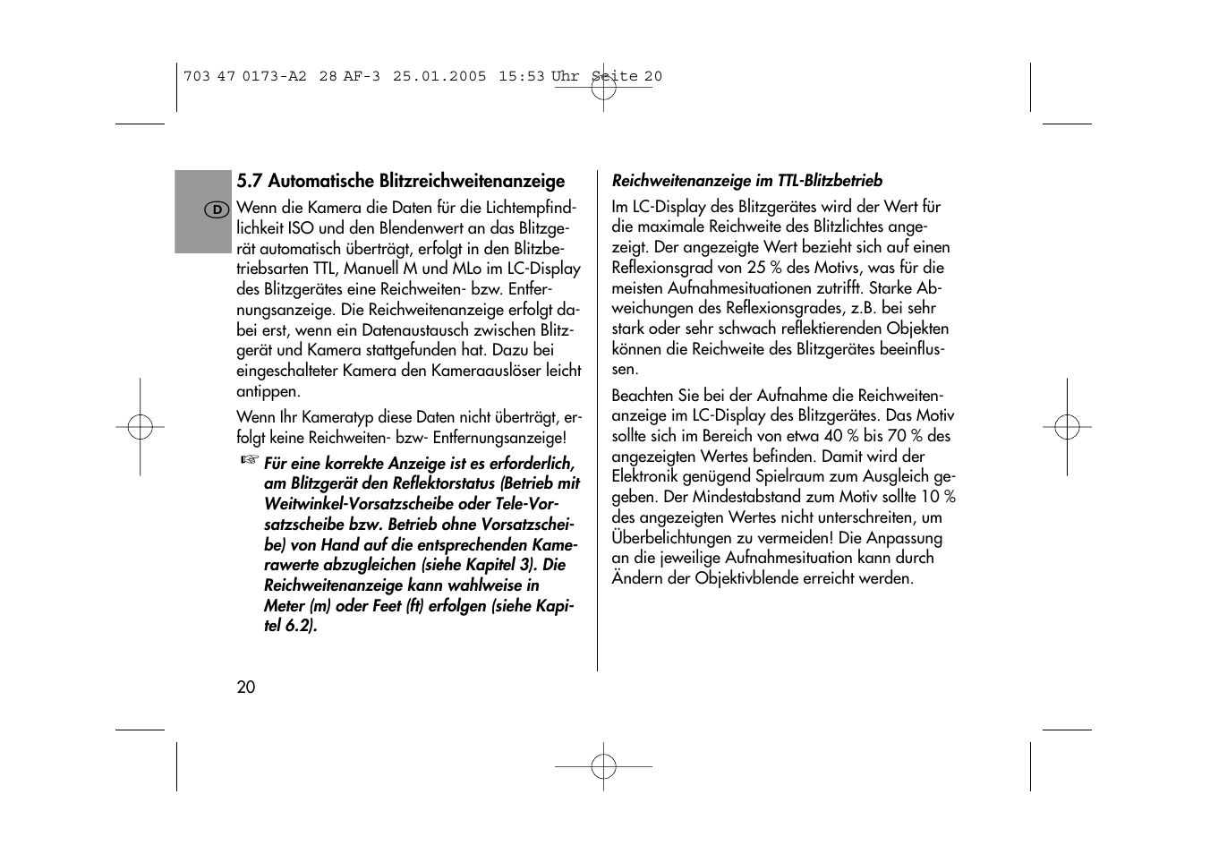 Metz MECABLITZ 28 AF-3 digital User Manual | Page 20 / 162