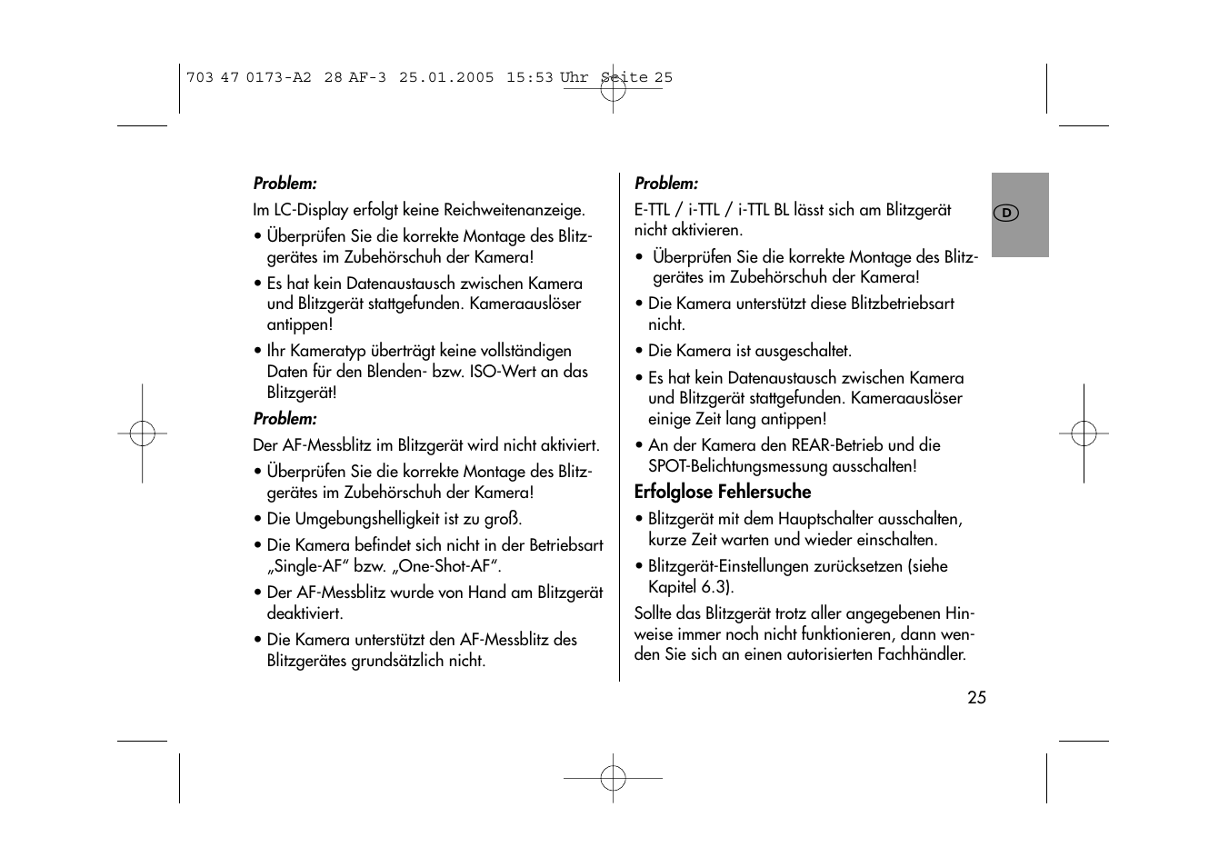 Metz MECABLITZ 28 AF-3 digital User Manual | Page 25 / 162