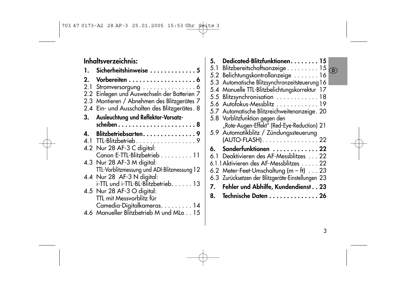 Metz MECABLITZ 28 AF-3 digital User Manual | Page 3 / 162