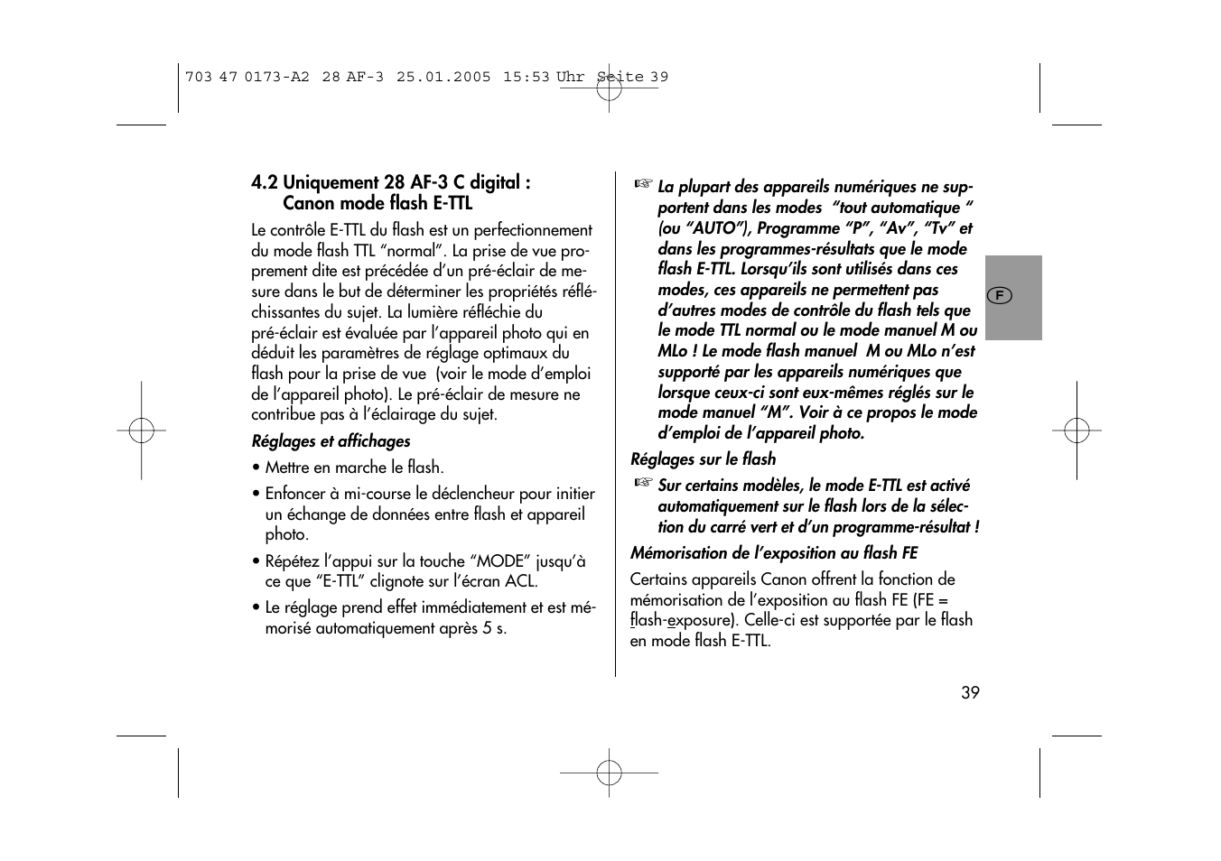 Metz MECABLITZ 28 AF-3 digital User Manual | Page 39 / 162