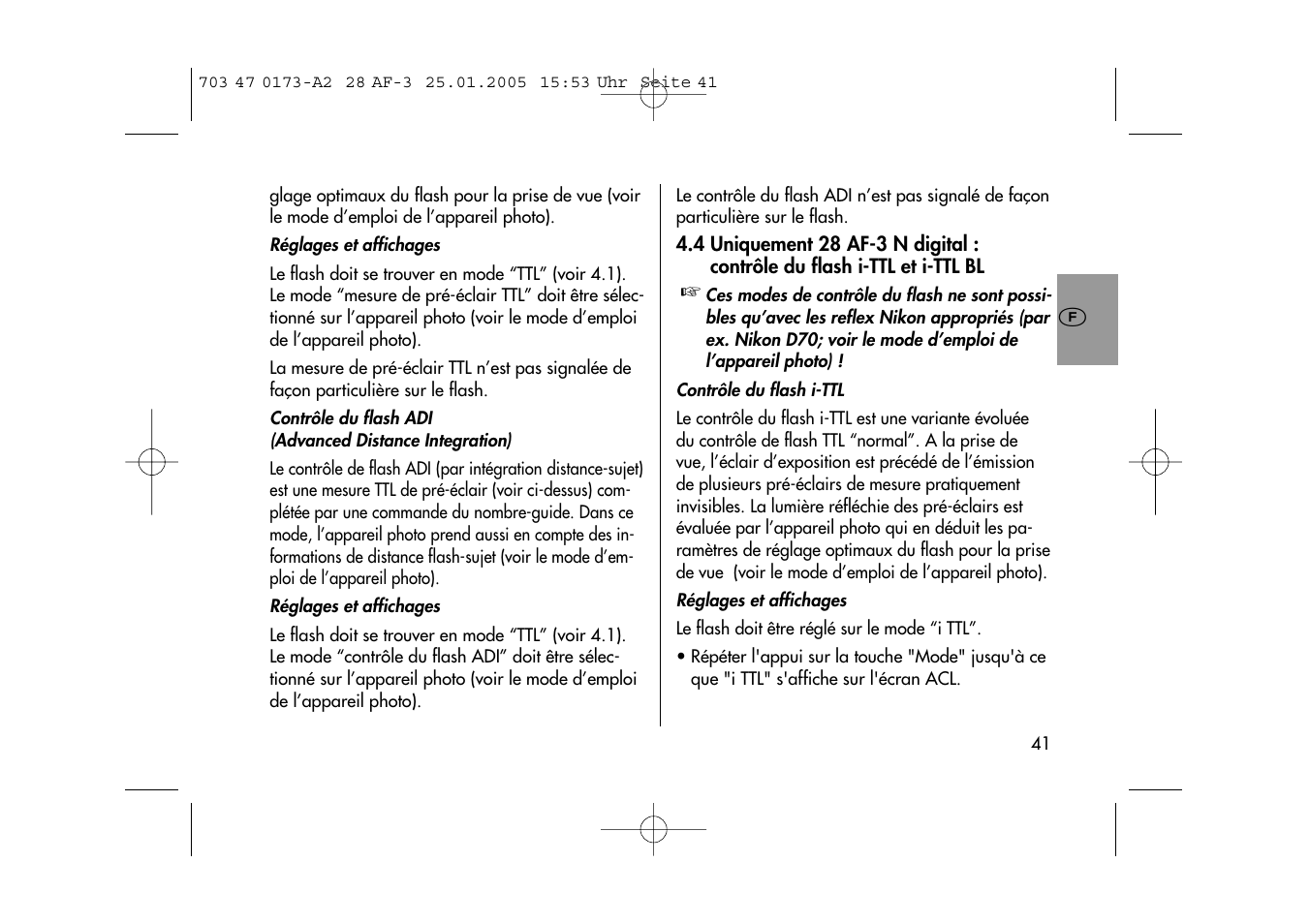 Metz MECABLITZ 28 AF-3 digital User Manual | Page 41 / 162