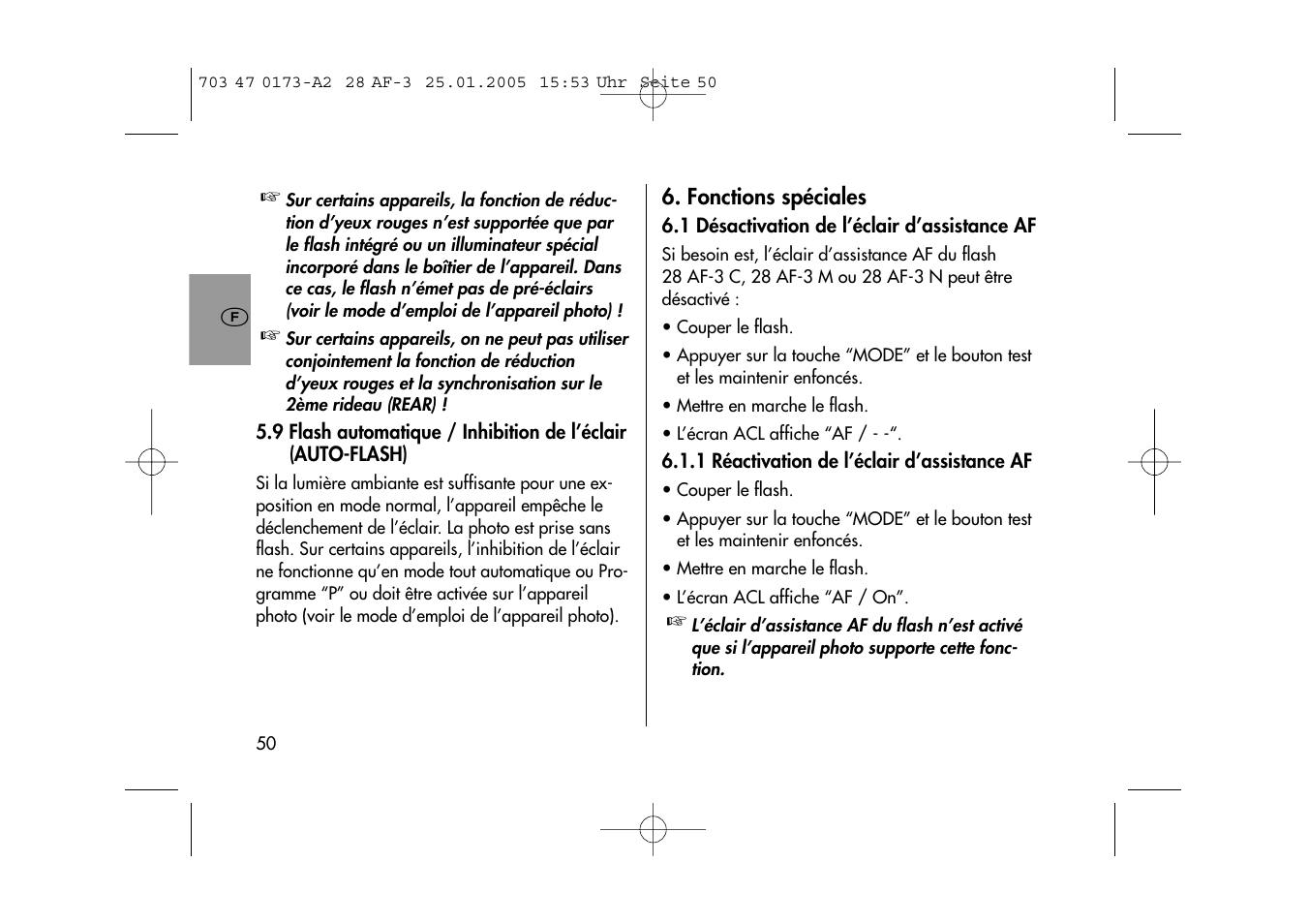 Metz MECABLITZ 28 AF-3 digital User Manual | Page 50 / 162