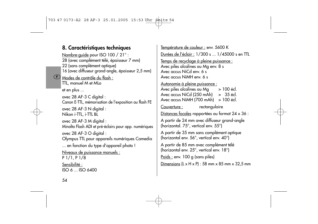 Metz MECABLITZ 28 AF-3 digital User Manual | Page 54 / 162