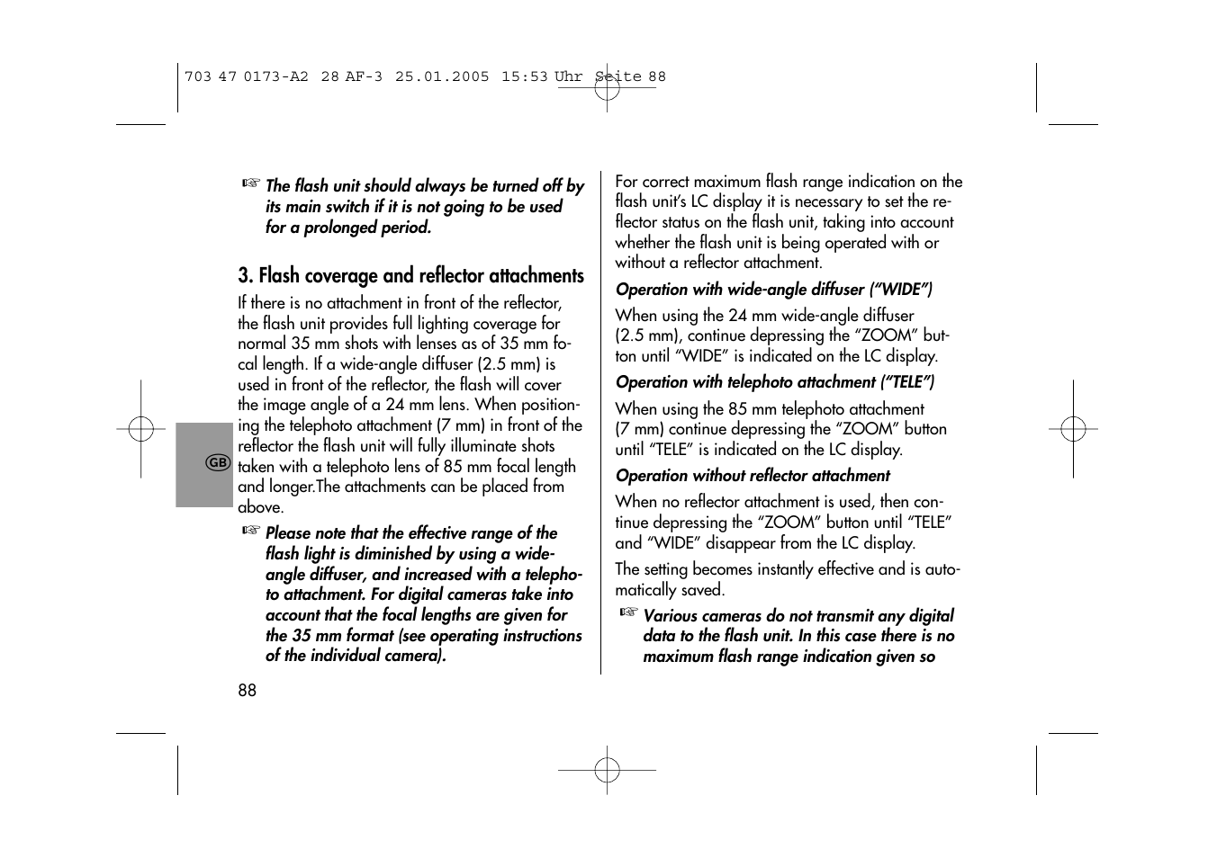 Metz MECABLITZ 28 AF-3 digital User Manual | Page 88 / 162