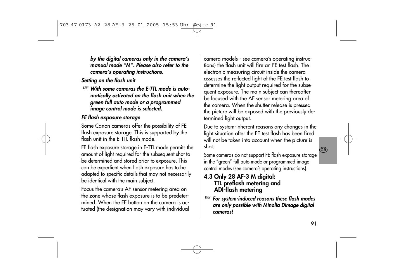 Metz MECABLITZ 28 AF-3 digital User Manual | Page 91 / 162