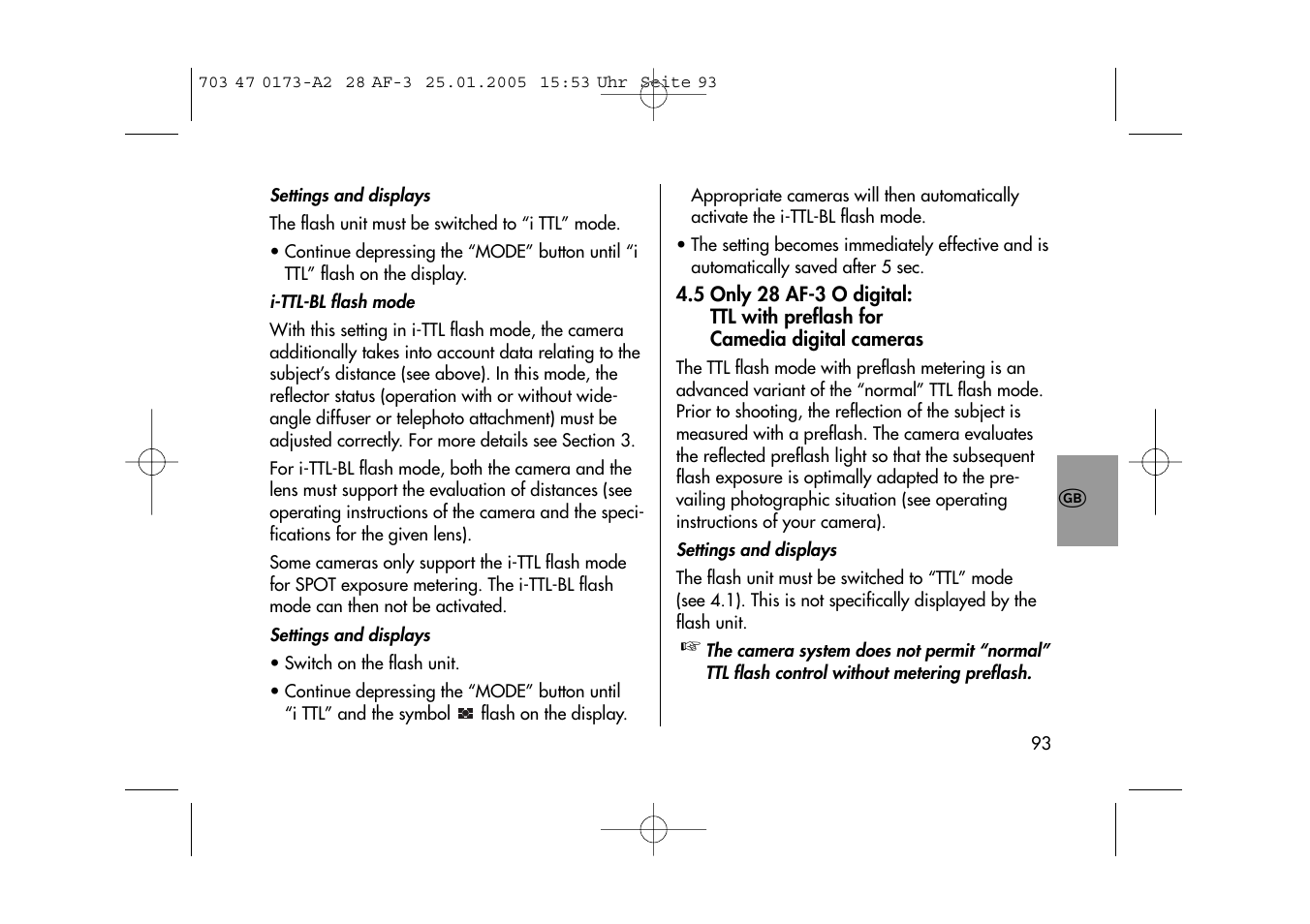 Metz MECABLITZ 28 AF-3 digital User Manual | Page 93 / 162