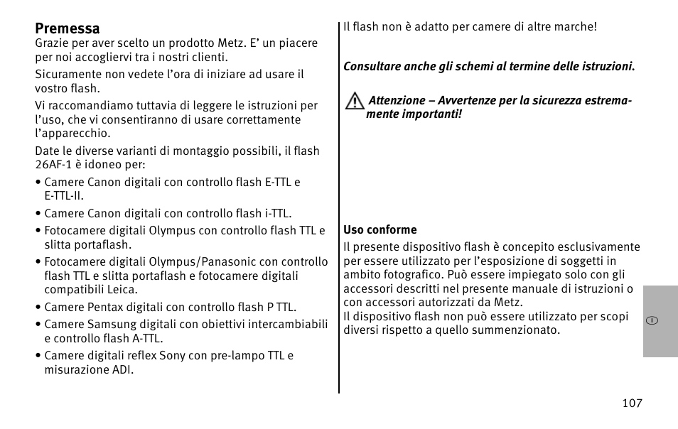 Öpremessa | Metz MECABLITZ 26 AF-1 digital User Manual | Page 107 / 164