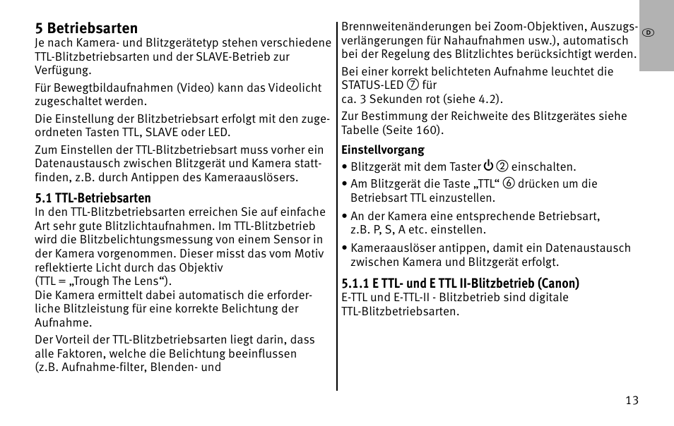 Metz MECABLITZ 26 AF-1 digital User Manual | Page 13 / 164