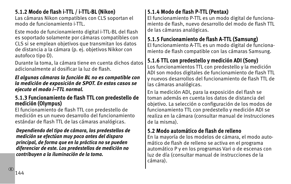 Metz MECABLITZ 26 AF-1 digital User Manual | Page 144 / 164