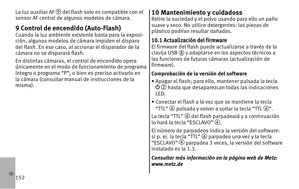 Metz MECABLITZ 26 AF-1 digital User Manual | Page 152 / 164