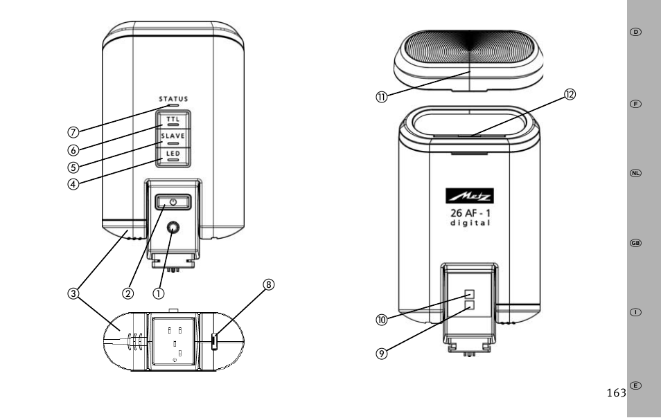 Metz MECABLITZ 26 AF-1 digital User Manual | Page 163 / 164