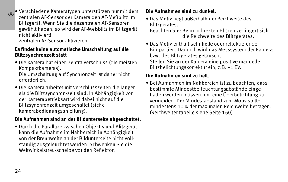 Metz MECABLITZ 26 AF-1 digital User Manual | Page 24 / 164