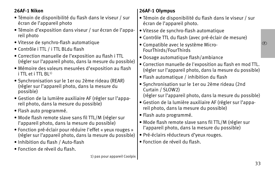 Metz MECABLITZ 26 AF-1 digital User Manual | Page 33 / 164