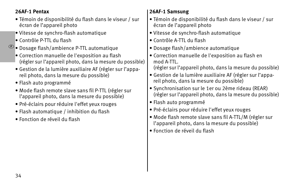 Metz MECABLITZ 26 AF-1 digital User Manual | Page 34 / 164