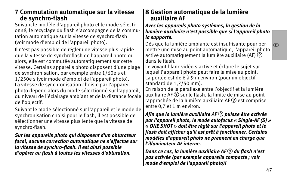 Metz MECABLITZ 26 AF-1 digital User Manual | Page 47 / 164