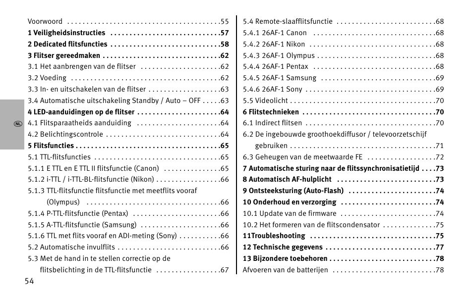 Metz MECABLITZ 26 AF-1 digital User Manual | Page 54 / 164