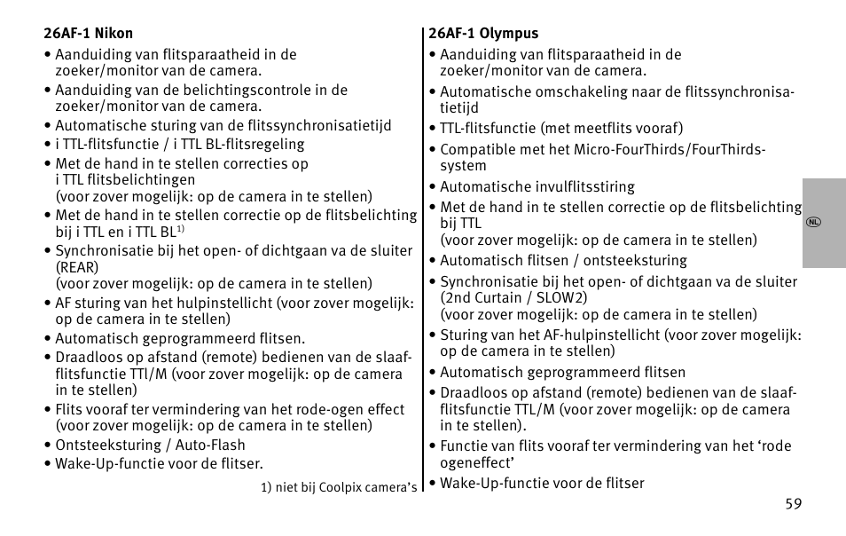 Metz MECABLITZ 26 AF-1 digital User Manual | Page 59 / 164