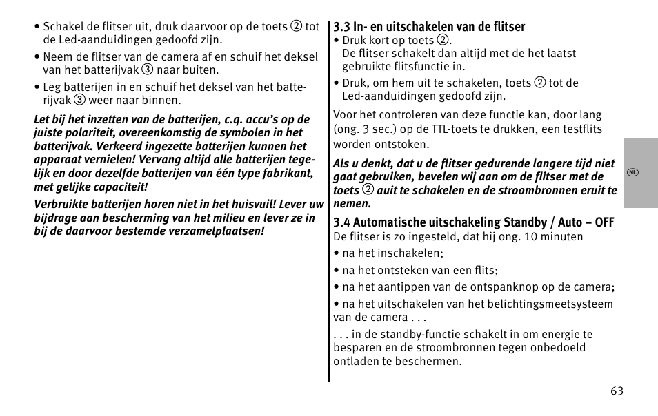 Metz MECABLITZ 26 AF-1 digital User Manual | Page 63 / 164