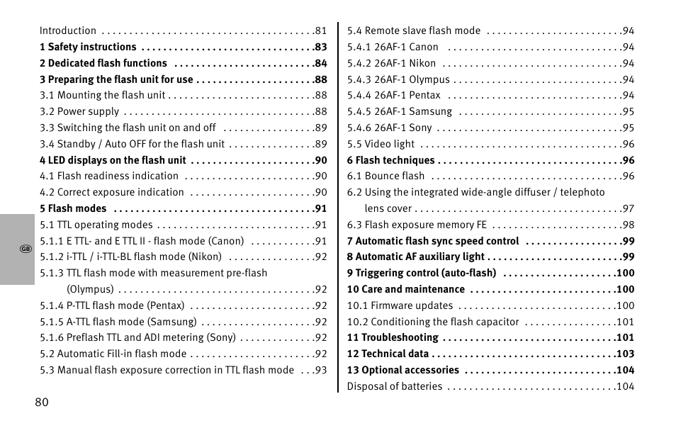 Metz MECABLITZ 26 AF-1 digital User Manual | Page 80 / 164