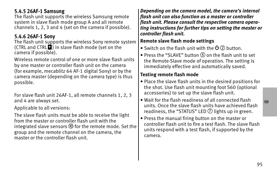 Metz MECABLITZ 26 AF-1 digital User Manual | Page 95 / 164