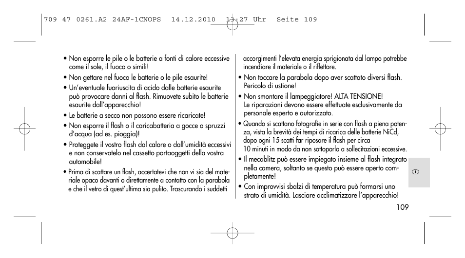 Metz MECABLITZ 24 AF-1 C_N_O_P_S digital User Manual | Page 109 / 164