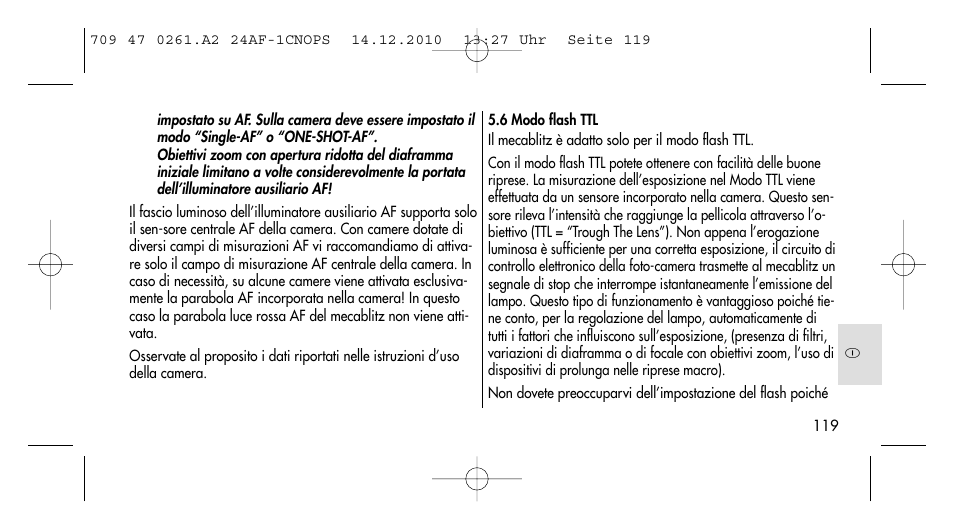 Metz MECABLITZ 24 AF-1 C_N_O_P_S digital User Manual | Page 119 / 164
