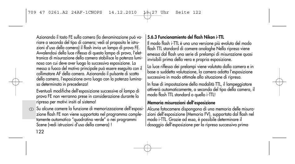 Metz MECABLITZ 24 AF-1 C_N_O_P_S digital User Manual | Page 122 / 164