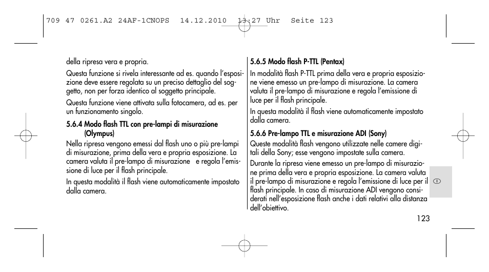 Metz MECABLITZ 24 AF-1 C_N_O_P_S digital User Manual | Page 123 / 164