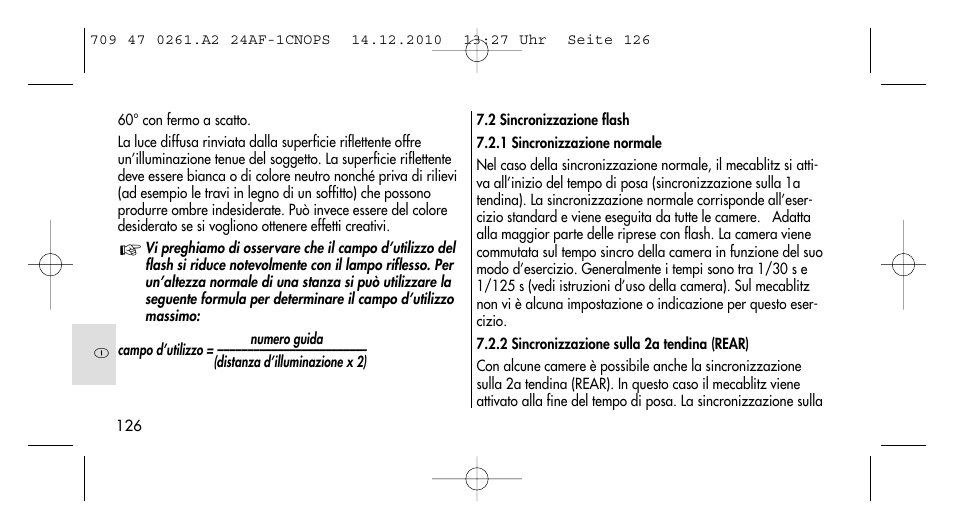 Metz MECABLITZ 24 AF-1 C_N_O_P_S digital User Manual | Page 126 / 164