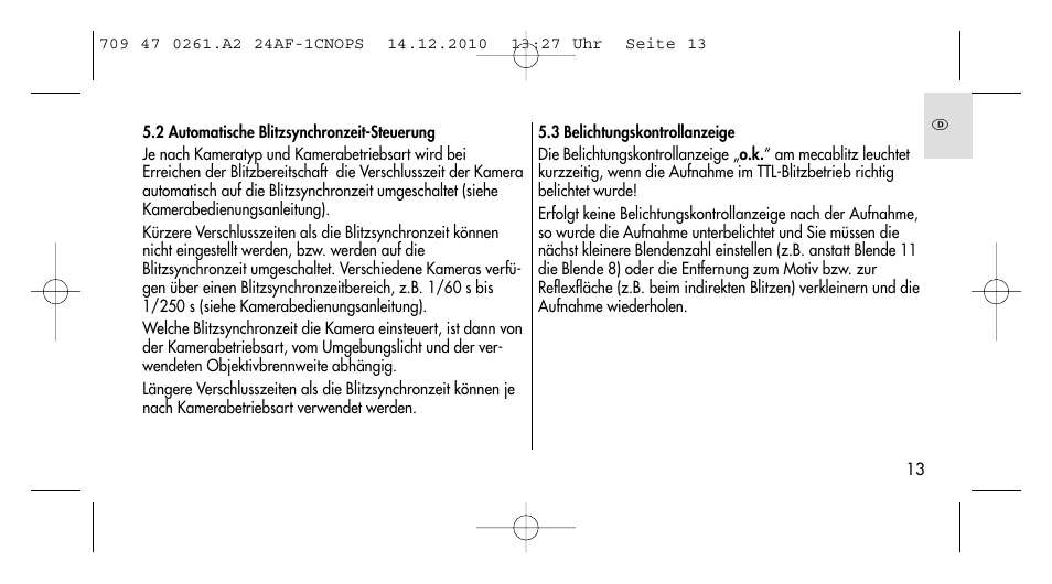 Metz MECABLITZ 24 AF-1 C_N_O_P_S digital User Manual | Page 13 / 164