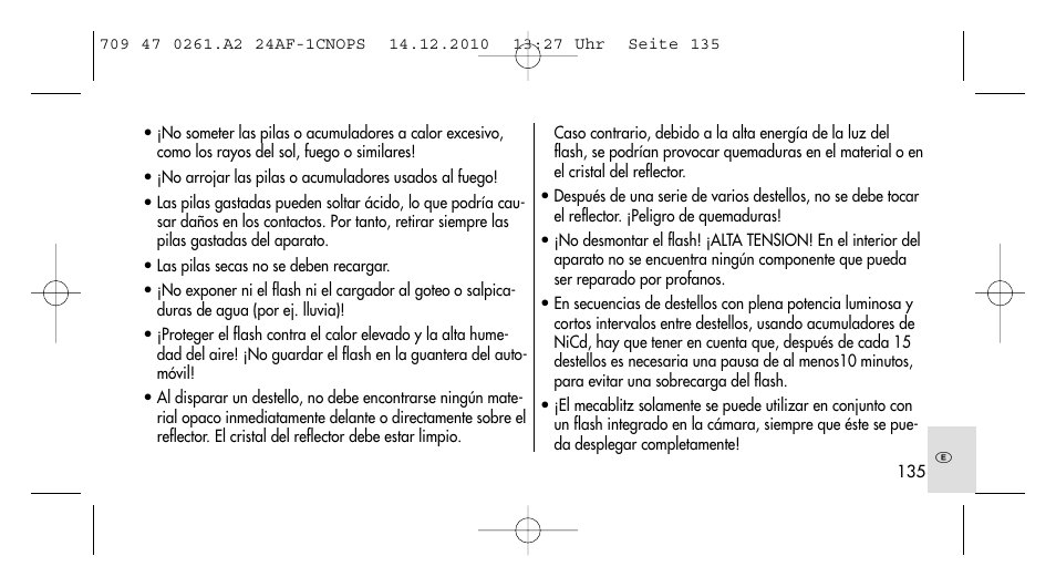 Metz MECABLITZ 24 AF-1 C_N_O_P_S digital User Manual | Page 135 / 164