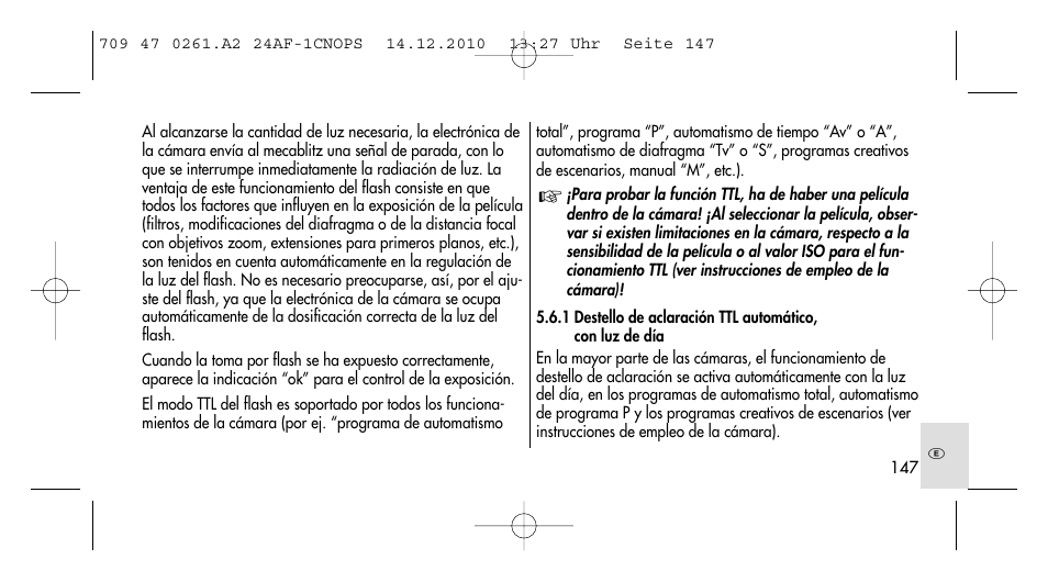 Metz MECABLITZ 24 AF-1 C_N_O_P_S digital User Manual | Page 147 / 164