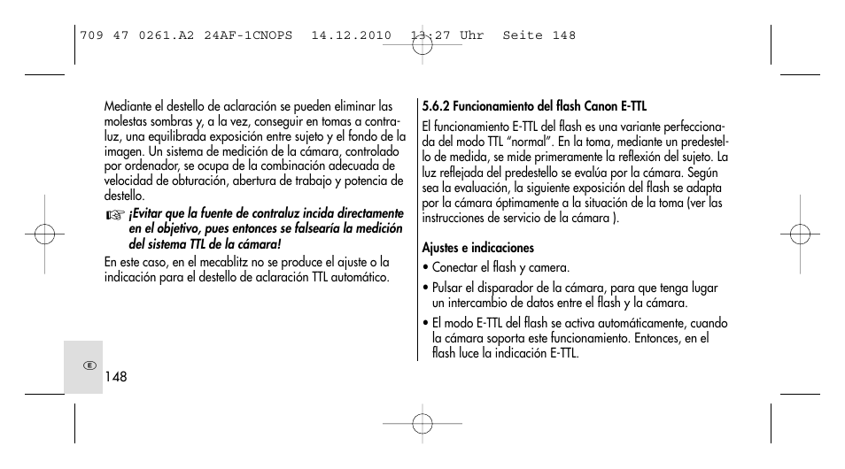 Metz MECABLITZ 24 AF-1 C_N_O_P_S digital User Manual | Page 148 / 164