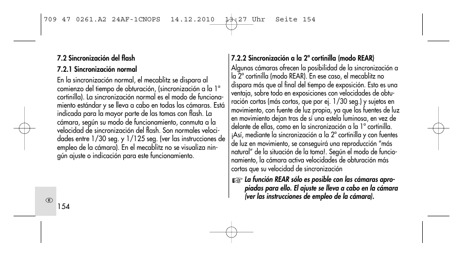 Metz MECABLITZ 24 AF-1 C_N_O_P_S digital User Manual | Page 154 / 164