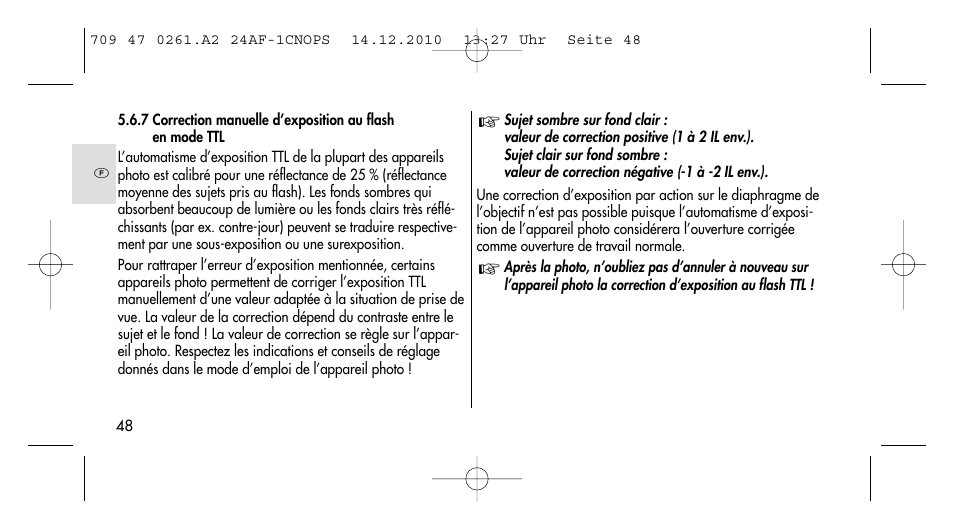 Metz MECABLITZ 24 AF-1 C_N_O_P_S digital User Manual | Page 48 / 164