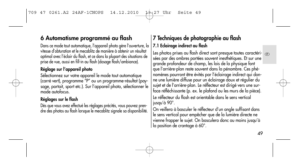 Metz MECABLITZ 24 AF-1 C_N_O_P_S digital User Manual | Page 49 / 164
