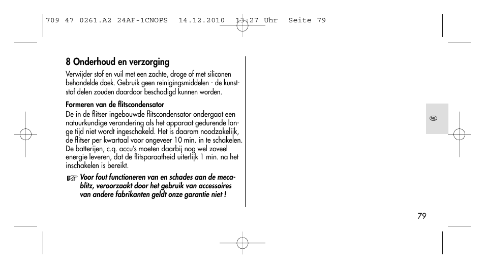 Metz MECABLITZ 24 AF-1 C_N_O_P_S digital User Manual | Page 79 / 164