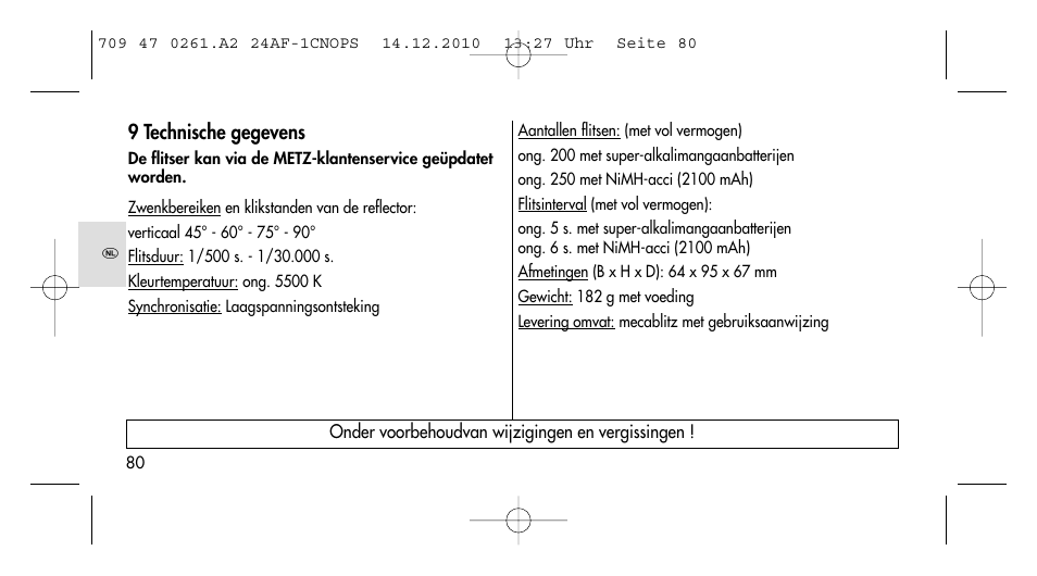 Metz MECABLITZ 24 AF-1 C_N_O_P_S digital User Manual | Page 80 / 164