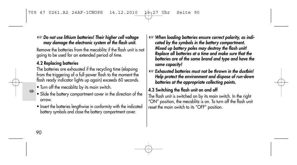 Metz MECABLITZ 24 AF-1 C_N_O_P_S digital User Manual | Page 90 / 164