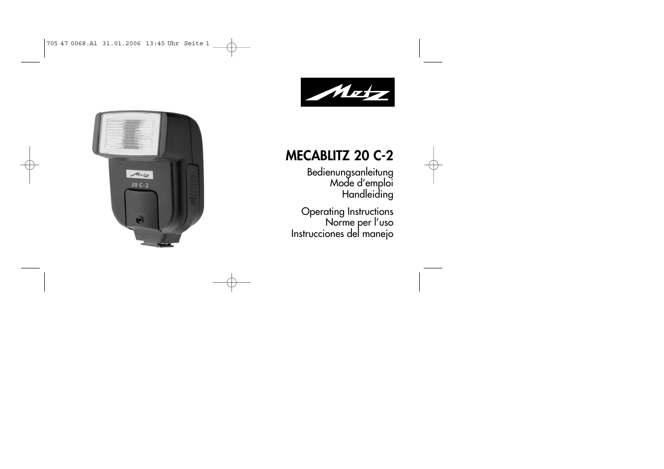 Metz MECABLITZ 20 C-2 User Manual | 128 pages