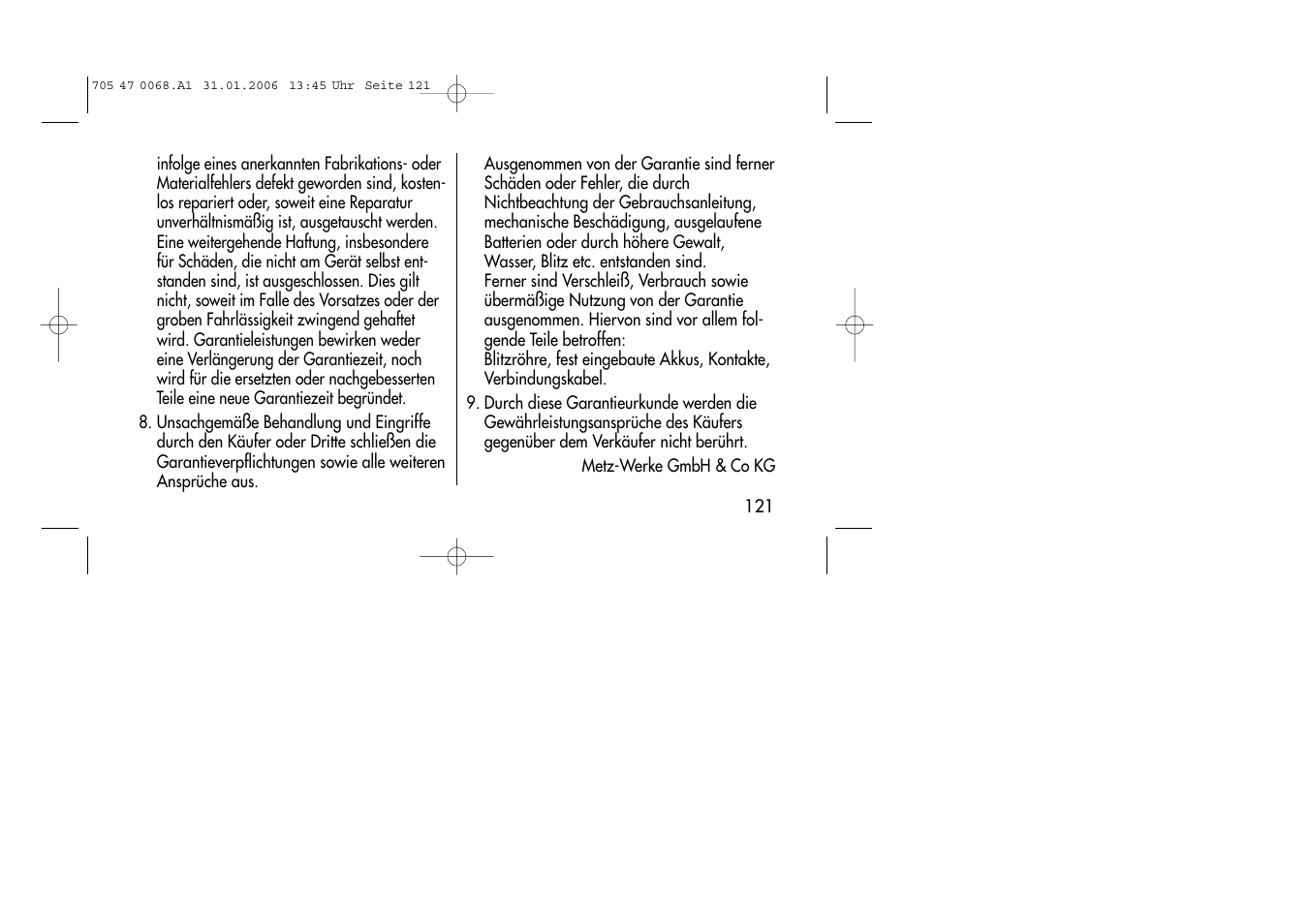 Metz MECABLITZ 20 C-2 User Manual | Page 121 / 128