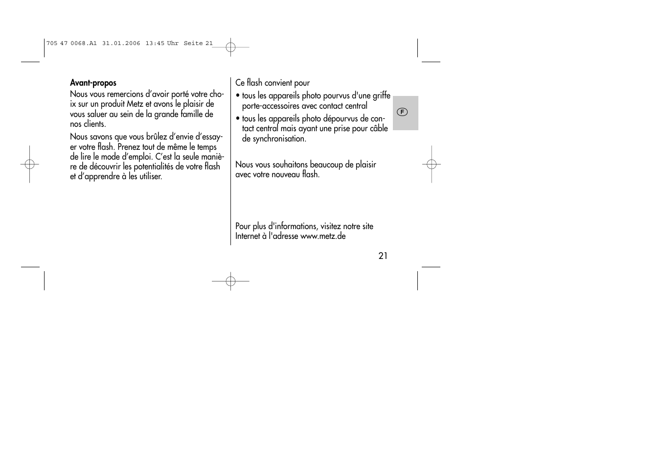 Metz MECABLITZ 20 C-2 User Manual | Page 21 / 128