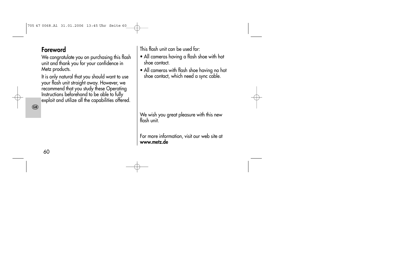 Metz MECABLITZ 20 C-2 User Manual | Page 60 / 128