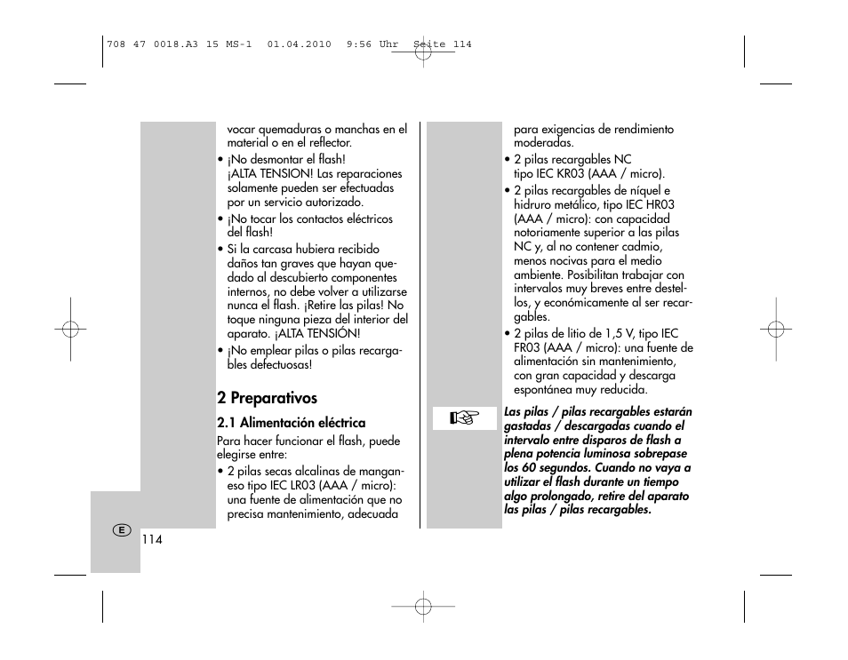 Metz MECABLITZ 15 MS-1 digital User Manual | Page 114 / 140