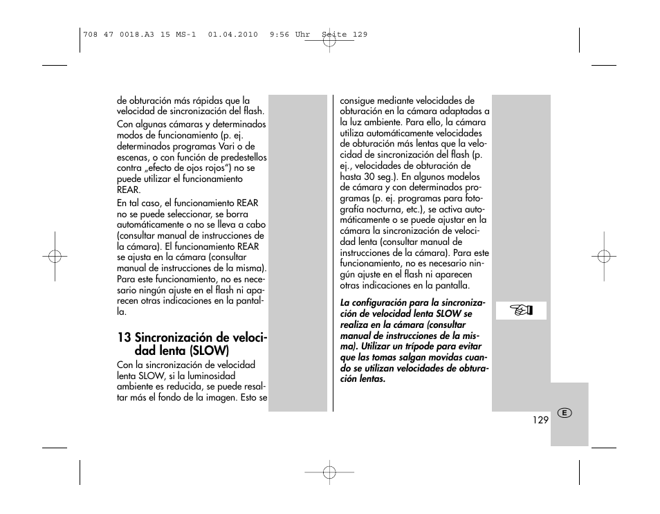 Metz MECABLITZ 15 MS-1 digital User Manual | Page 129 / 140