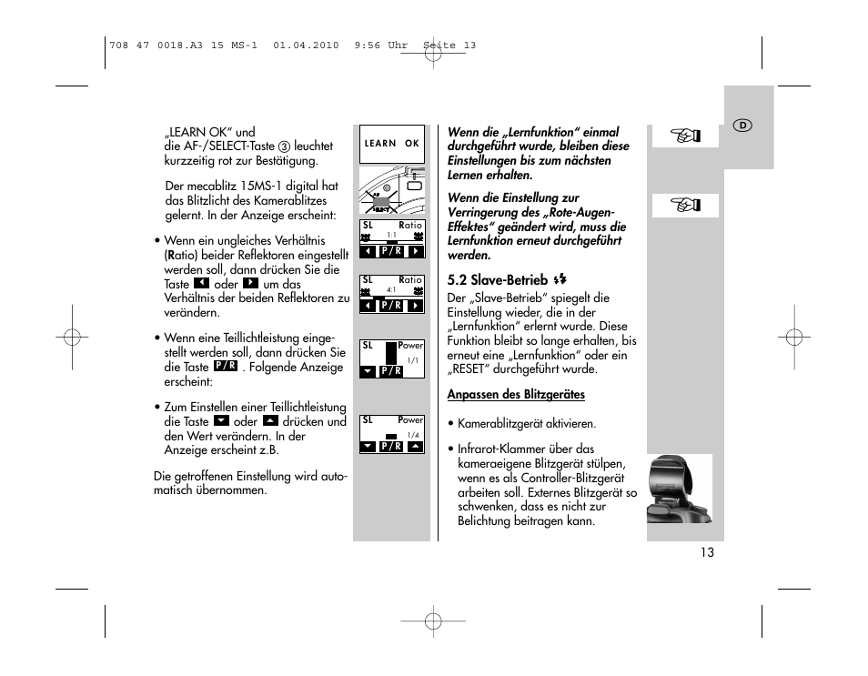 Metz MECABLITZ 15 MS-1 digital User Manual | Page 13 / 140