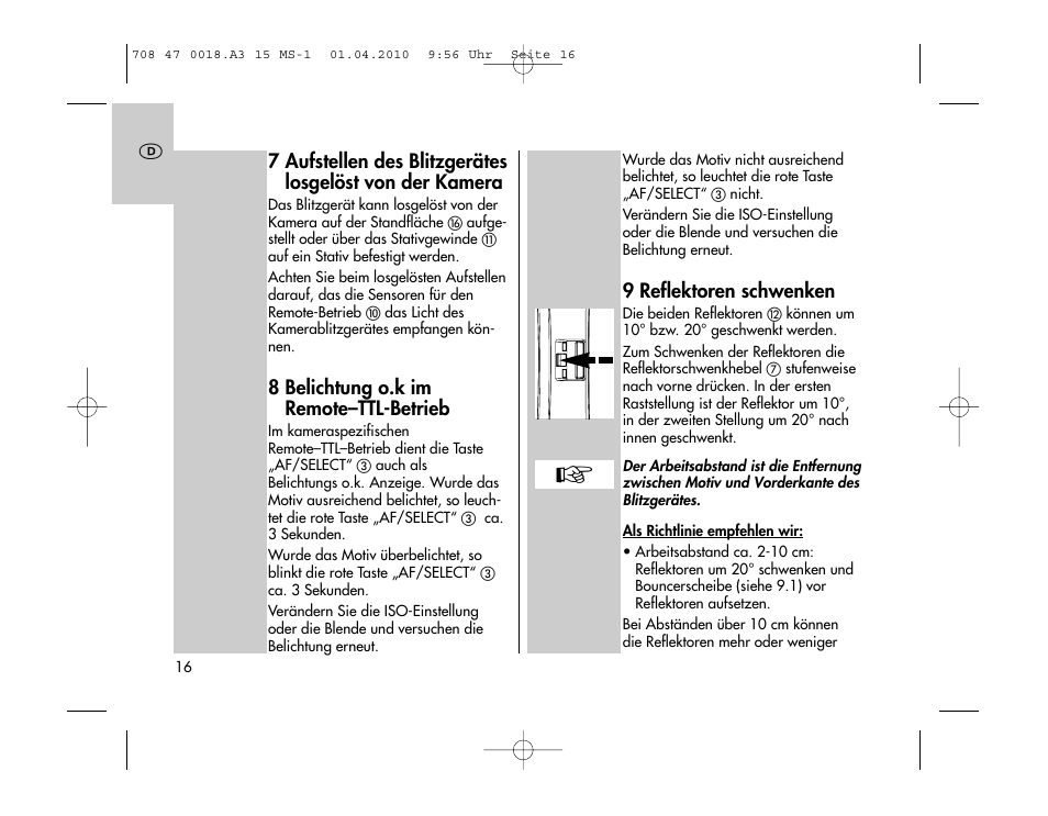 Metz MECABLITZ 15 MS-1 digital User Manual | Page 16 / 140
